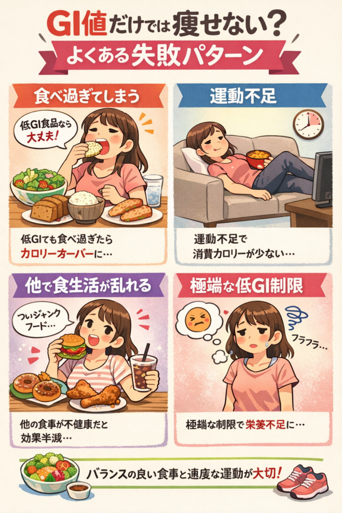 GI値だけでは痩せない？よくある失敗パターン
