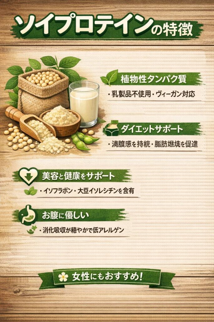 ソイプロテインの特徴