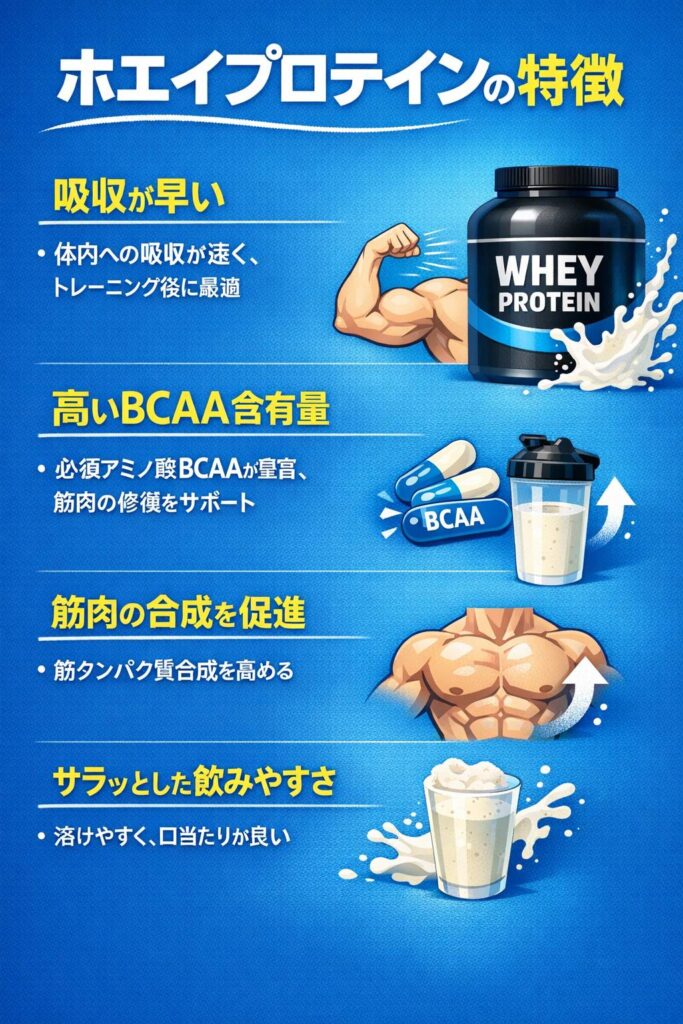 ホエイプロテインの特徴