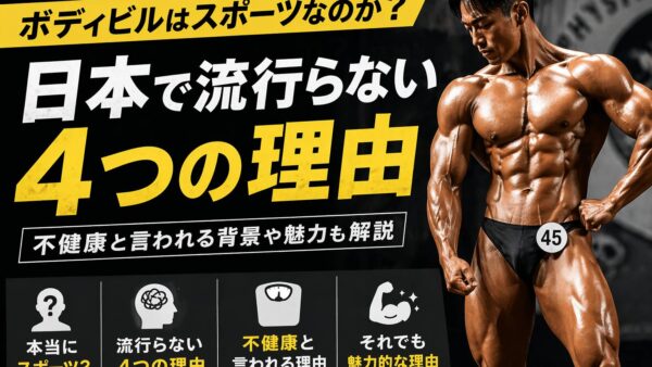 ボディビルはスポーツなのか？日本で流行らない4つの理由を解説