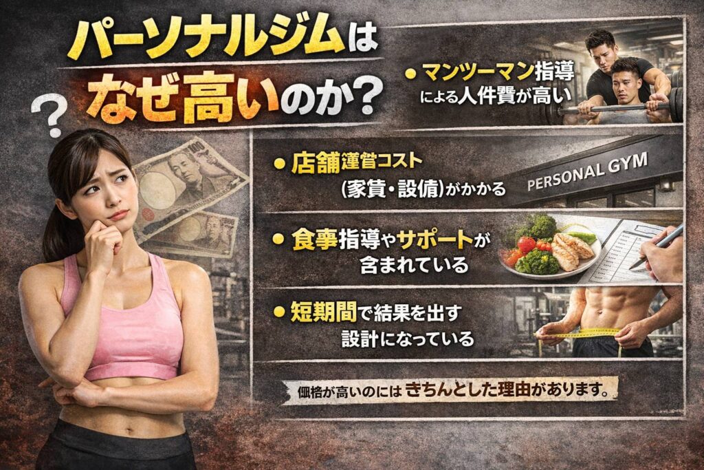 パーソナルジムはなぜ高いのか？
