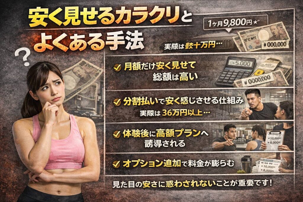 安く見せるカラクリとよくある手法