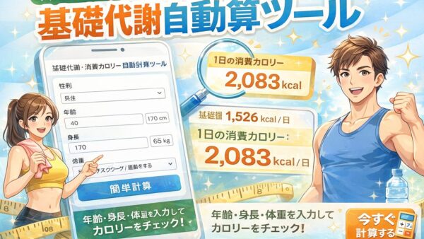 基礎代謝の自動計算ツールと消費カロリー｜ダイエットで何kcal必要か完全解説