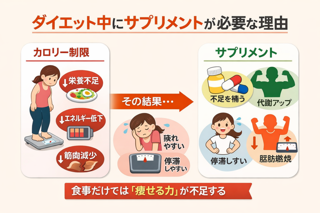 ダイエット中にサプリメントが必要な理由
