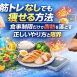 筋トレなしでも痩せる方法｜食事制限だけで脂肪を落とす正しいやり方と限界