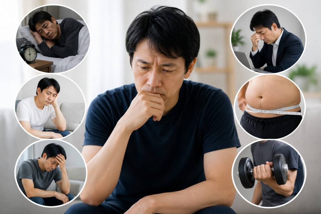 テストステロンが低下した男性に見られるサイン