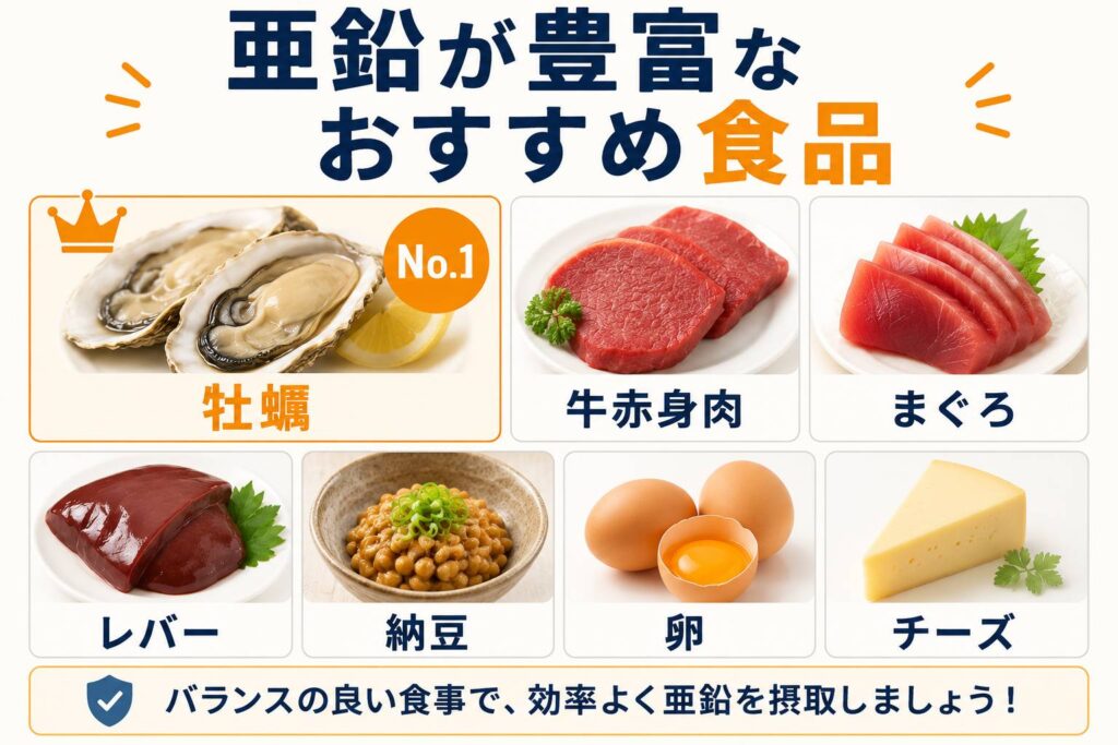 亜鉛が豊富なおすすめ食品-