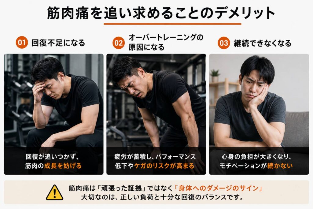 筋肉痛を追い求めることのデメリット